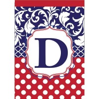 2pk -Flag Monogram-D Red White Blue 13x18 - (Pack of 2) 2pk -Flag Monogram-D Red White Blue 13x18 - (Pack of 2)