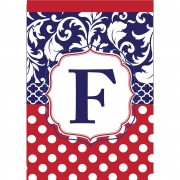 2pk -Flag Monogram-F Red White Blue 13x18 - (Pack of 2) 2pk -Flag Monogram-F Red White Blue 13x18 - (Pack of 2)