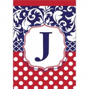 2pk -Flag Monogram-J Red White Blue 13x18 - (Pack of 2) 2pk -Flag Monogram-J Red White Blue 13x18 - (Pack of 2)