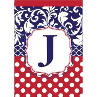 2pk -Flag Monogram-J Red White Blue 13x18 - (Pack of 2) 2pk -Flag Monogram-J Red White Blue 13x18 - (Pack of 2)