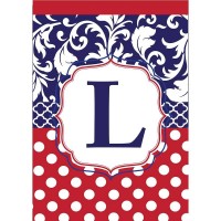 2pk -Flag Monogram-L Red White Blue 13x18 - (Pack of 2) 2pk -Flag Monogram-L Red White Blue 13x18 - (Pack of 2)