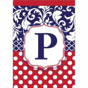 2pk -Flag Monogram-P Red White Blue 13x18 - (Pack of 2) 2pk -Flag Monogram-P Red White Blue 13x18 - (Pack of 2)
