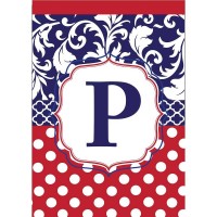 2pk -Flag Monogram-P Red White Blue 13x18 - (Pack of 2) 2pk -Flag Monogram-P Red White Blue 13x18 - (Pack of 2)