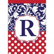 2pk -Flag Monogram-R Red White Blue 13x18 - (Pack of 2) 2pk -Flag Monogram-R Red White Blue 13x18 - (Pack of 2)