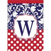 2pk -Flag Monogram-W Red White Blue 13x18 - (Pack of 2) 2pk -Flag Monogram-W Red White Blue 13x18 - (Pack of 2)