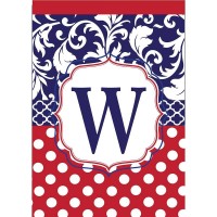2pk -Flag Monogram-W Red White Blue 13x18 - (Pack of 2) 2pk -Flag Monogram-W Red White Blue 13x18 - (Pack of 2)