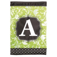 2pk -Flag Monogram-A Green Black 13x18 - (Pack of 2) 2pk -Flag Monogram-A Green Black 13x18 - (Pack of 2)