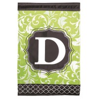 2pk -Flag Monogram-D Green Black 13x18 - (Pack of 2) 2pk -Flag Monogram-D Green Black 13x18 - (Pack of 2)