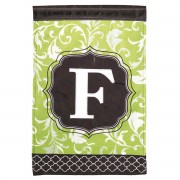 2pk -Flag Monogram-F Green Black 13x18 - (Pack of 2) 2pk -Flag Monogram-F Green Black 13x18 - (Pack of 2)