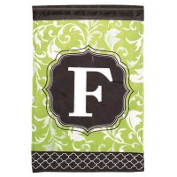 2pk -Flag Monogram-F Green Black 13x18 - (Pack of 2) 2pk -Flag Monogram-F Green Black 13x18 - (Pack of 2)