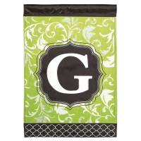 2pk -Flag Monogram-G Green Black 13x18 - (Pack of 2) 2pk -Flag Monogram-G Green Black 13x18 - (Pack of 2)