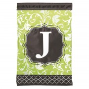 2pk -Flag Monogram-J Green Black 13x18 - (Pack of 2) 2pk -Flag Monogram-J Green Black 13x18 - (Pack of 2)