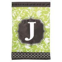 2pk -Flag Monogram-J Green Black 13x18 - (Pack of 2) 2pk -Flag Monogram-J Green Black 13x18 - (Pack of 2)