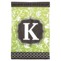 2pk -Flag Monogram-K Green Black 13x18 - (Pack of 2) 2pk -Flag Monogram-K Green Black 13x18 - (Pack of 2)
