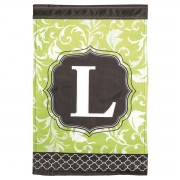 2pk -Flag Monogram-L Green Black 13x18 - (Pack of 2) 2pk -Flag Monogram-L Green Black 13x18 - (Pack of 2)
