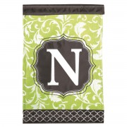 2pk -Flag Monogram-N Green Black 13x18 - (Pack of 2) 2pk -Flag Monogram-N Green Black 13x18 - (Pack of 2)