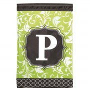2pk -Flag Monogram-P Green Black 13x18 - (Pack of 2) 2pk -Flag Monogram-P Green Black 13x18 - (Pack of 2)
