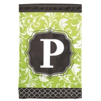 2pk -Flag Monogram-P Green Black 13x18 - (Pack of 2) 2pk -Flag Monogram-P Green Black 13x18 - (Pack of 2)
