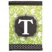 2pk -Flag Monogram-T Green Black 13x18 - (Pack of 2) 2pk -Flag Monogram-T Green Black 13x18 - (Pack of 2)