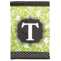 2pk -Flag Monogram-T Green Black 13x18 - (Pack of 2) 2pk -Flag Monogram-T Green Black 13x18 - (Pack of 2)