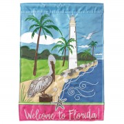 2pk -Flag Florida Lighthouse Polyester 13x18 - (Pack of 2)