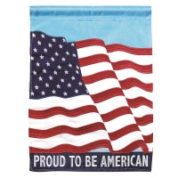 2pk -Flag Proud To Be American 13x18 - (Pack of 2)