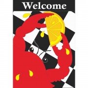 2pk -Flag Culinary Crab Polyester 13x18 - (Pack of 2) 2pk -Flag Culinary Crab Polyester 13x18 - (Pack of 2)