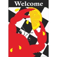 2pk -Flag Culinary Crab Polyester 13x18 - (Pack of 2)