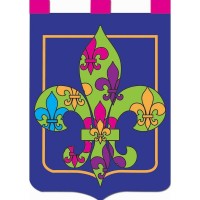 2pk -Flag Multi Colored Fleur-De-Lis 13x18 - (Pack of 2)
