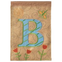 2pk -Flag Monogram-B Polyester 13x18 - (Pack of 2)