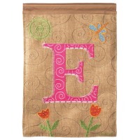 2pk -Flag Monogram-E Polyester 13x18 - (Pack of 2)