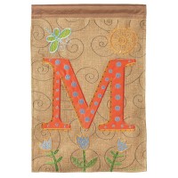 2pk -Flag Monogram-M Polyester 13x18 - (Pack of 2)