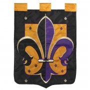 2pk -Flag Two Colored Fleur-De-Lis 13x18 - (Pack of 2)