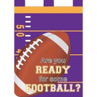 2pk -Flag Football Purple Gold 13x18 - (Pack of 2)