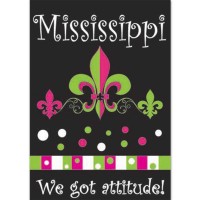 2pk -Flag Mississippi Fleur-De-Lis 13x18 - (Pack of 2)