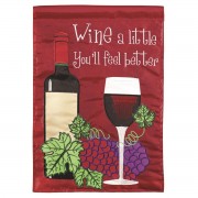 2pk -Flag Wine A Little Polyester 13x18 - (Pack of 2)