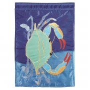2pk -Flag Single Blue Crab Polyester 13x18 - (Pack of 2)