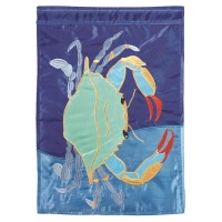 2pk -Flag Single Blue Crab Polyester 13x18 - (Pack of 2)