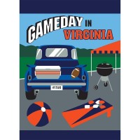 2pk -Flag Gameday Virginia Navy Orange 13x18 - (Pack of 2)