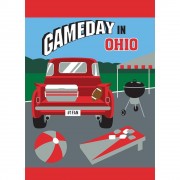 2pk -Flag Gameday Ohio Red Grey 13x18 - (Pack of 2)