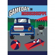 2pk -Flag Gameday Mississippi Navy Red 13x18 - (Pack of 2)