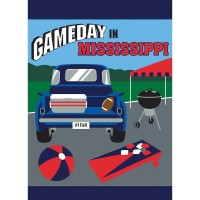 2pk -Flag Gameday Mississippi Navy Red 13x18 - (Pack of 2)