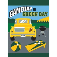 2pk -Flag Gameday Green Bay Green Gold 13x18 - (Pack of 2)