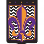 2pk -Flag Black Chevron Purple Gold 13x18 - (Pack of 2) 2pk -Flag Black Chevron Purple Gold 13x18 - (Pack of 2)