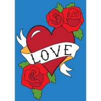 2pk -Flag Love Polyester 13x18 - (Pack of 2)