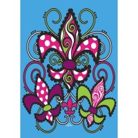 2pk -Flag Multiple Fleur-De-Lis 13x18 - (Pack of 2)