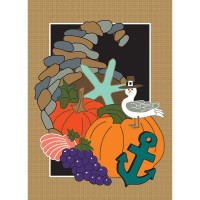 2pk -Flag Coastal Thanksgiving Grapes 13x18 - (Pack of 2)