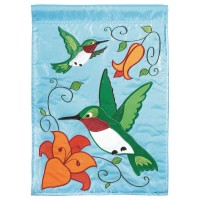 2pk -Flag Birds In Flight Polyester 13x18 - (Pack of 2)