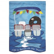 2pk -Flag Life Is Better On Water 13x18 - (Pack of 2)