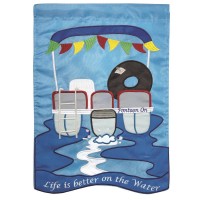 2pk -Flag Life Is Better On Water 13x18 - (Pack of 2)